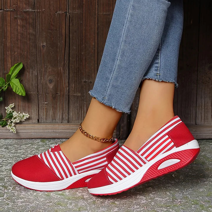 Tasha - Comfortable Striped Slip-On Orthopedic Sneakers
