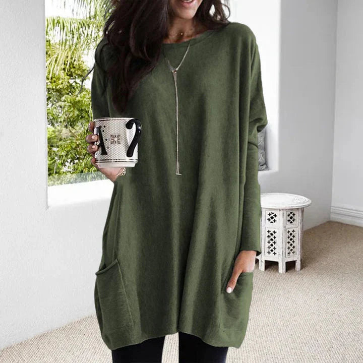 Marsha - Oversized round neck jumper for women