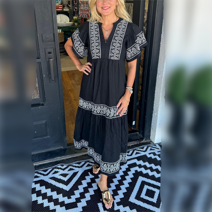 Nancy | V-Neck Maxi Dress