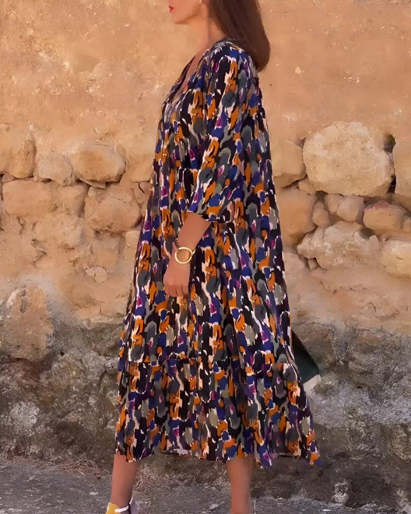 ASIRA - BOHO PRINTED DRESS