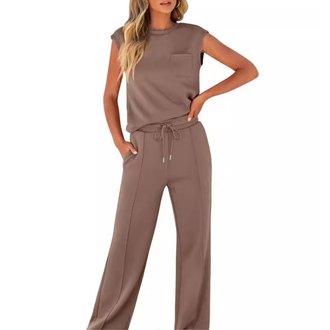 Foria – Sleeveless Drawstring Lounge Set