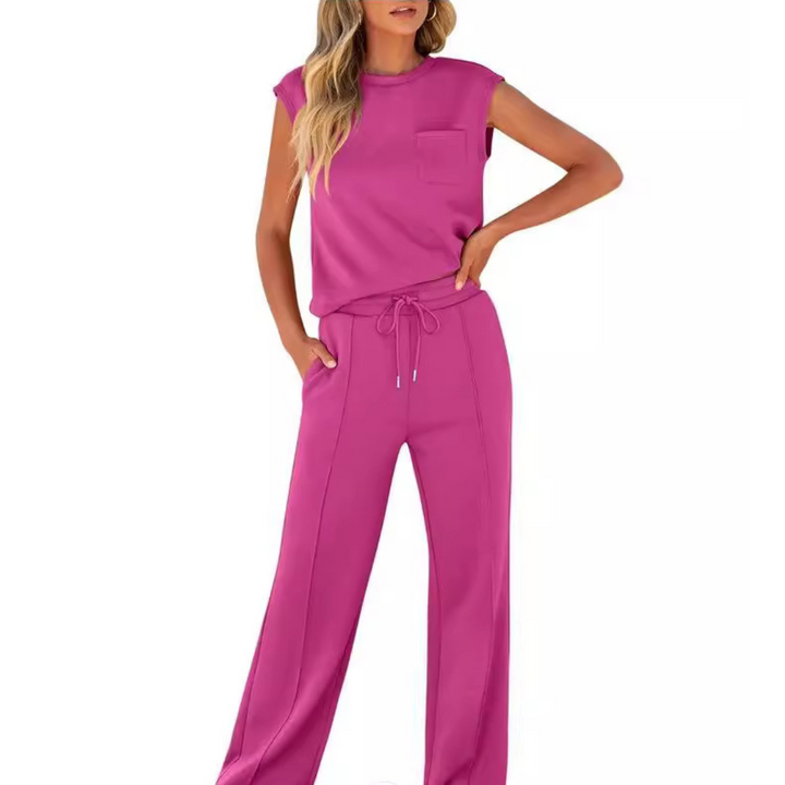 Foria – Sleeveless Drawstring Lounge Set