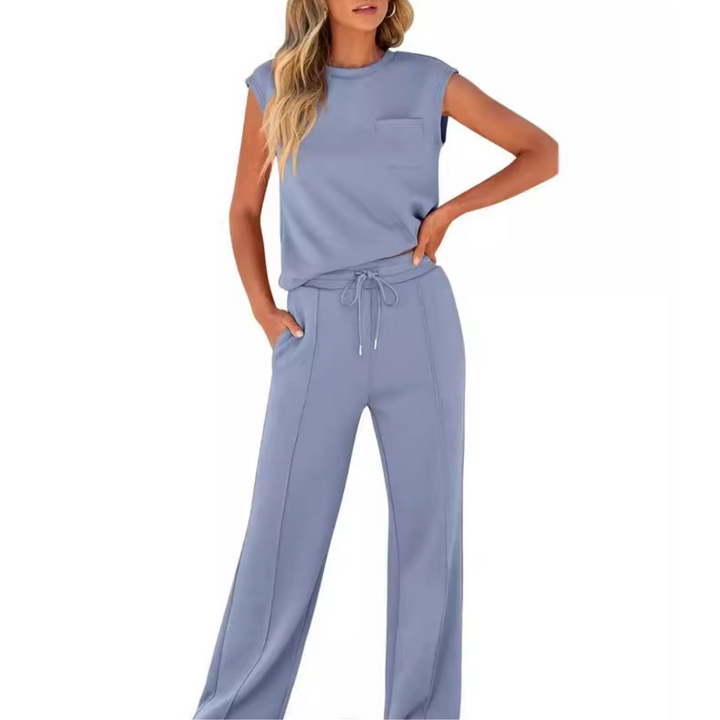 Foria – Sleeveless Drawstring Lounge Set