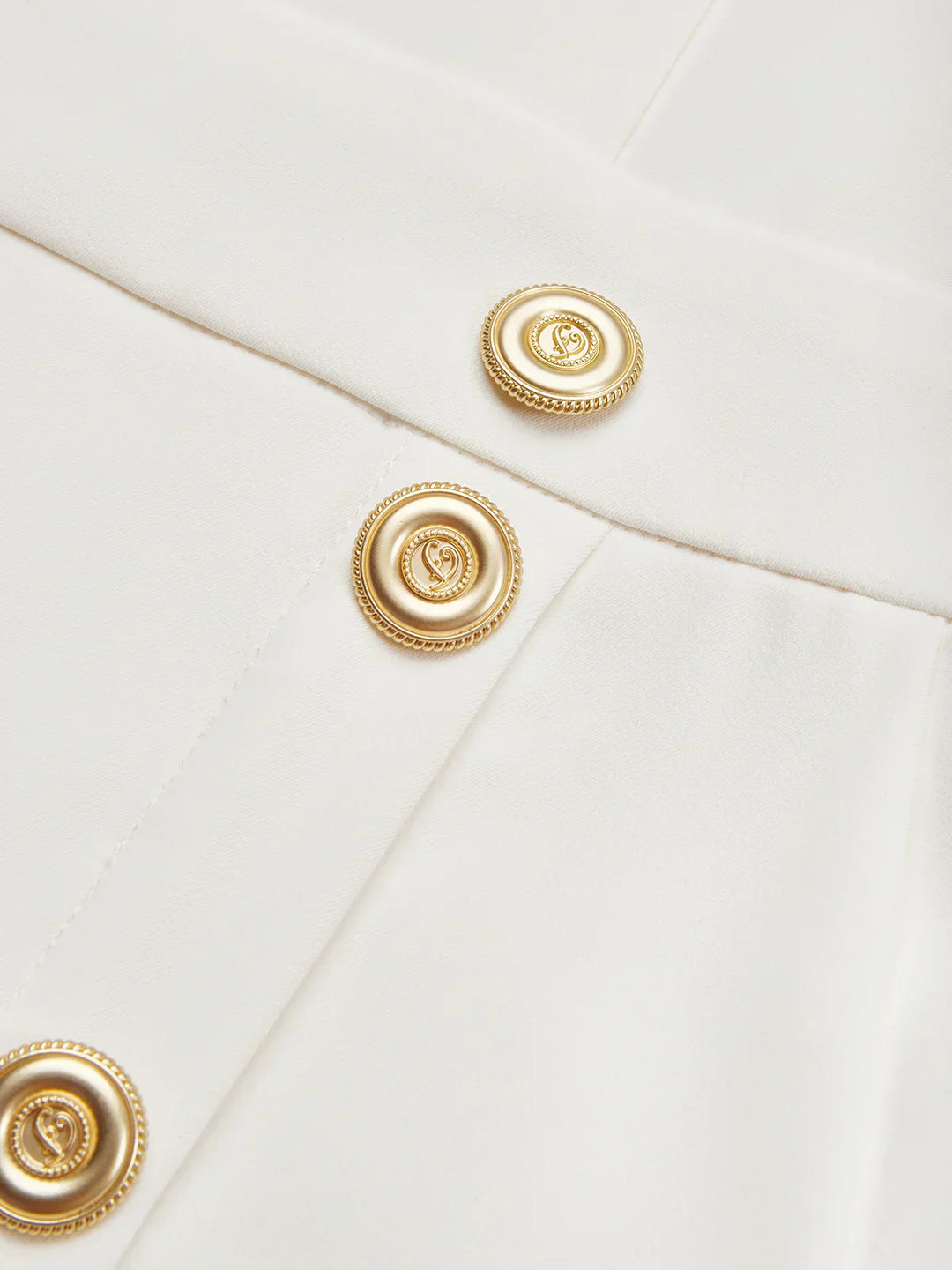 Malene™ | Solid Midi Dress with Button Slit and Round Neckline