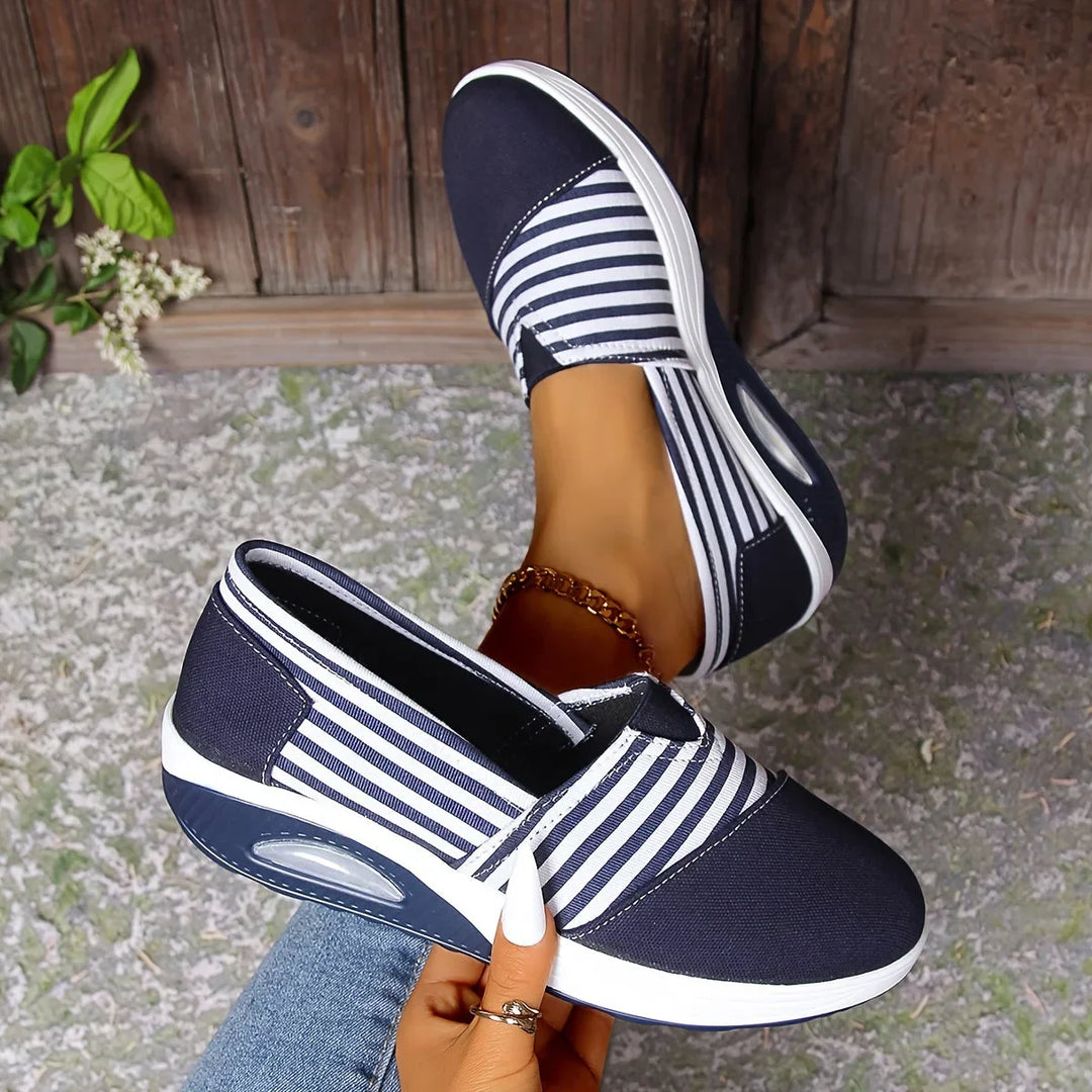 Tasha - Comfortable Striped Slip-On Orthopedic Sneakers