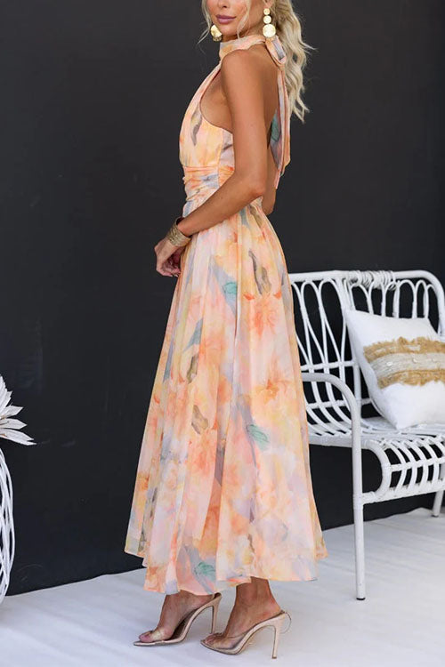 Halter™ - Print Maxi Dress