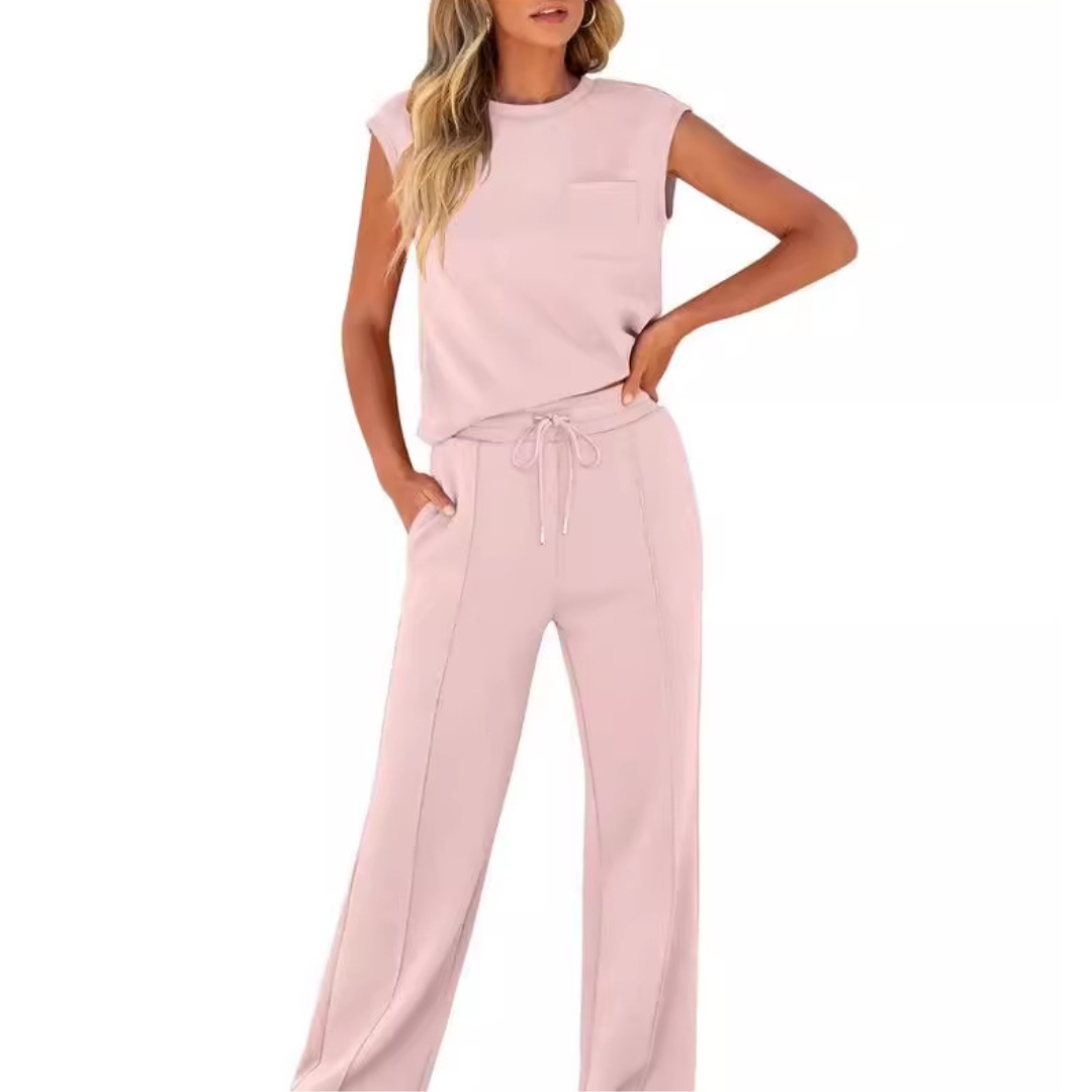 Foria – Sleeveless Drawstring Lounge Set