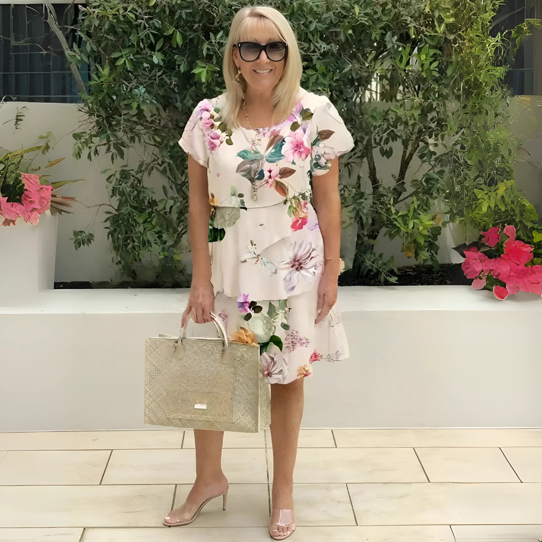 Lina™ - Flowing Dress with Floral Print