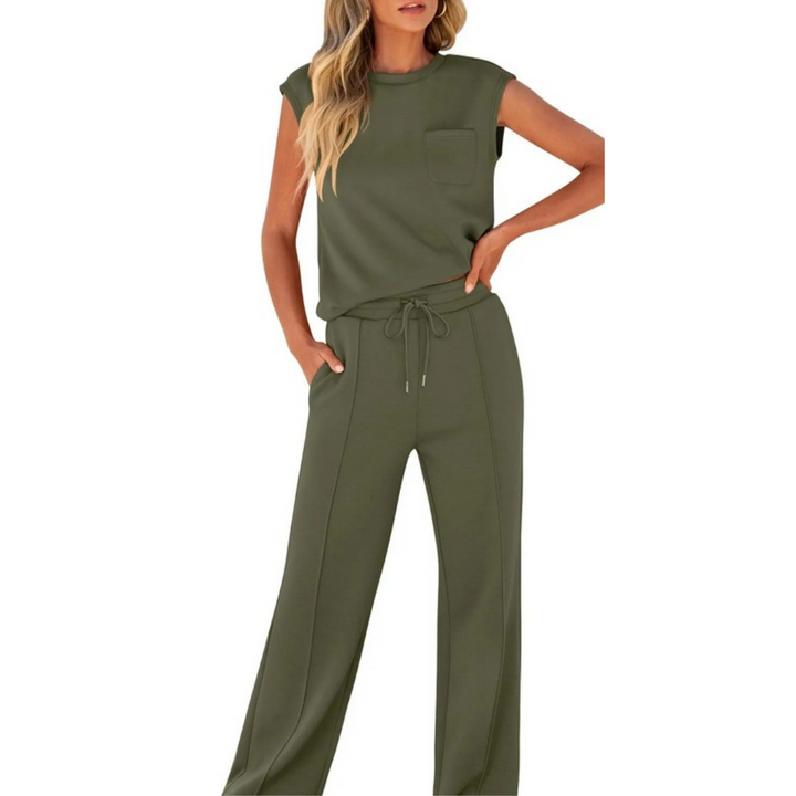 Foria – Sleeveless Drawstring Lounge Set