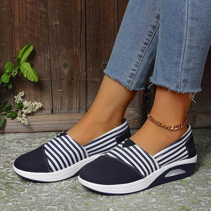 Tasha - Comfortable Striped Slip-On Orthopedic Sneakers