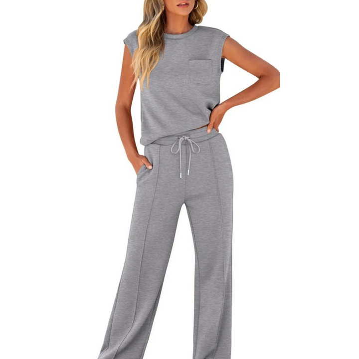 Foria – Sleeveless Drawstring Lounge Set