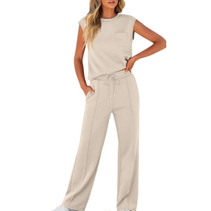 Foria – Sleeveless Drawstring Lounge Set