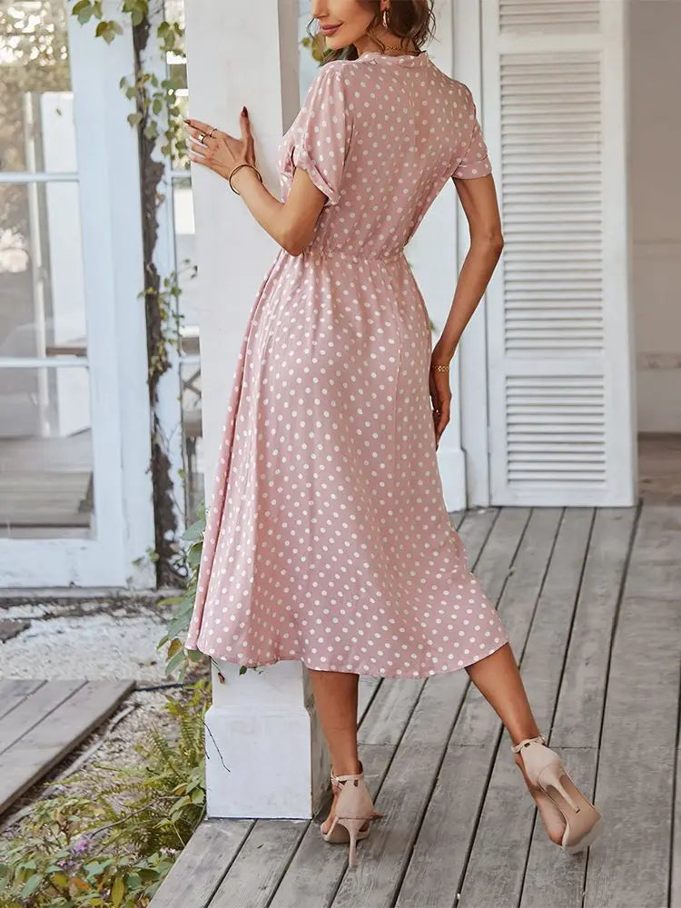 Dotarie™ Polka Midi Shirt Dress