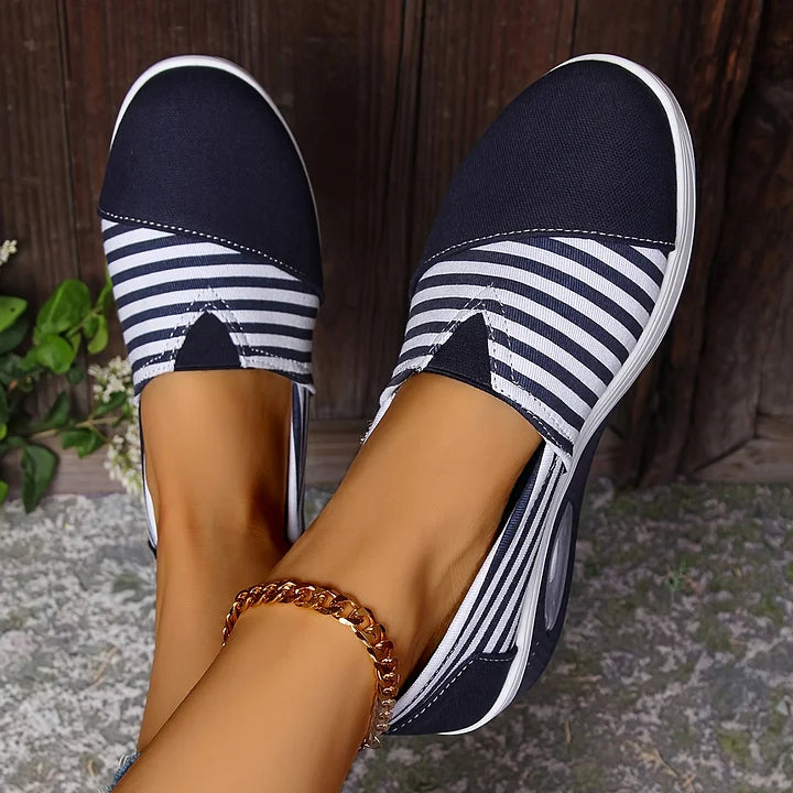 Tasha - Comfortable Striped Slip-On Orthopedic Sneakers