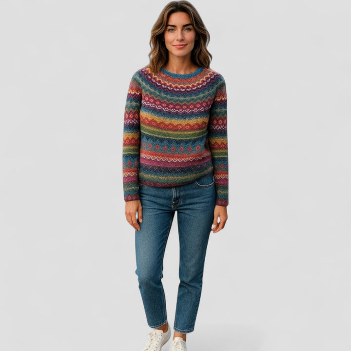 Sienna | Women Patterned Knitted Sweater | Relaxed Fit & Warm