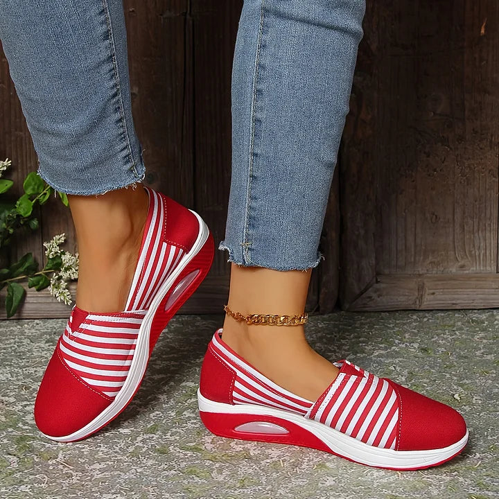 Tasha - Comfortable Striped Slip-On Orthopedic Sneakers