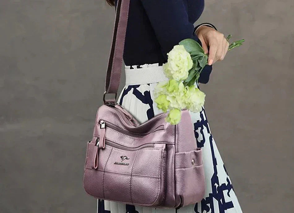 Evangeline | Designer Multi-Layer Crossbody Bag