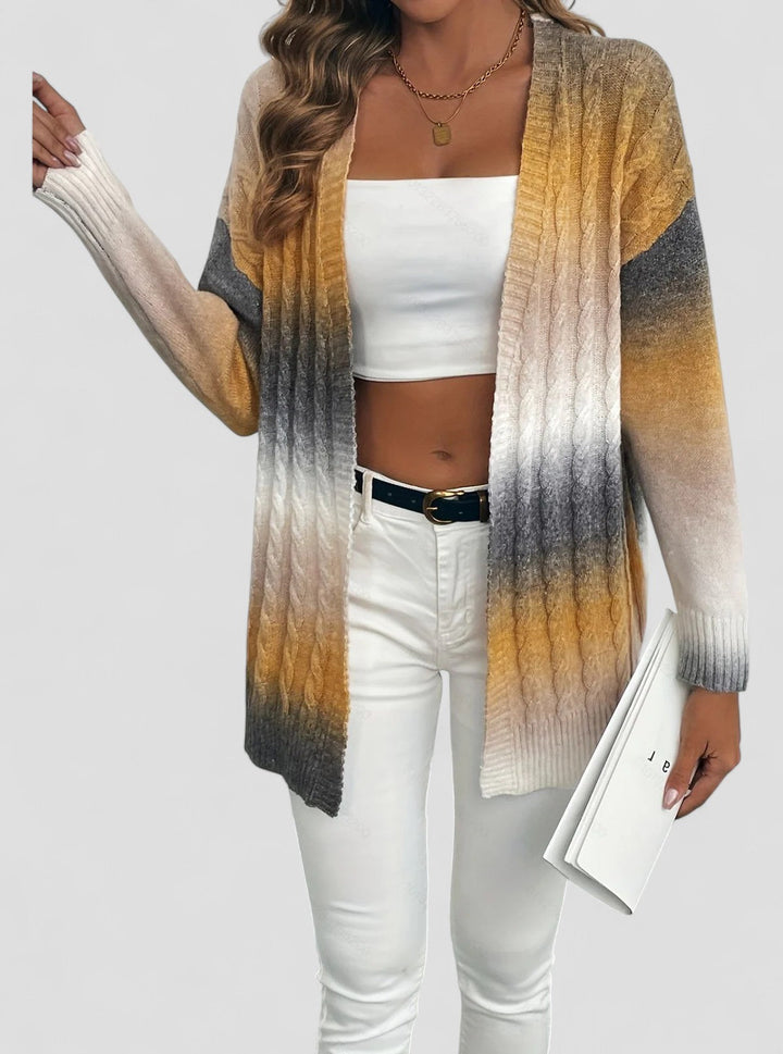 Elegancia Plush Gradient Cardigan