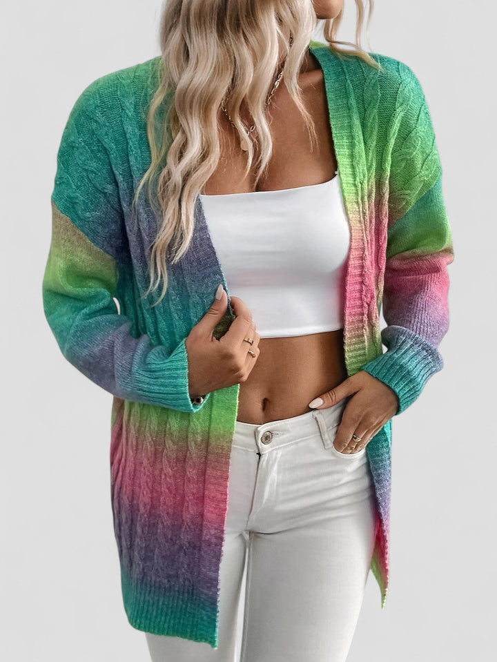 Elegancia Plush Gradient Cardigan