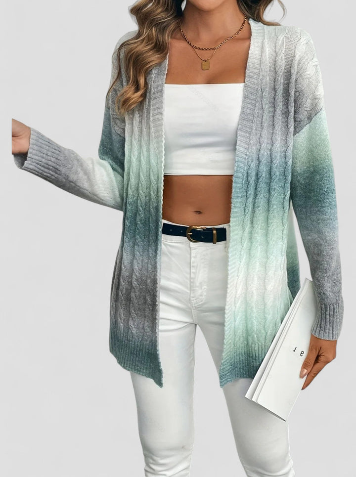 Elegancia Plush Gradient Cardigan