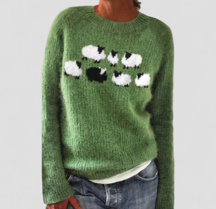 Sienna | Women Patterned Knitted Sweater | Relaxed Fit & Warm