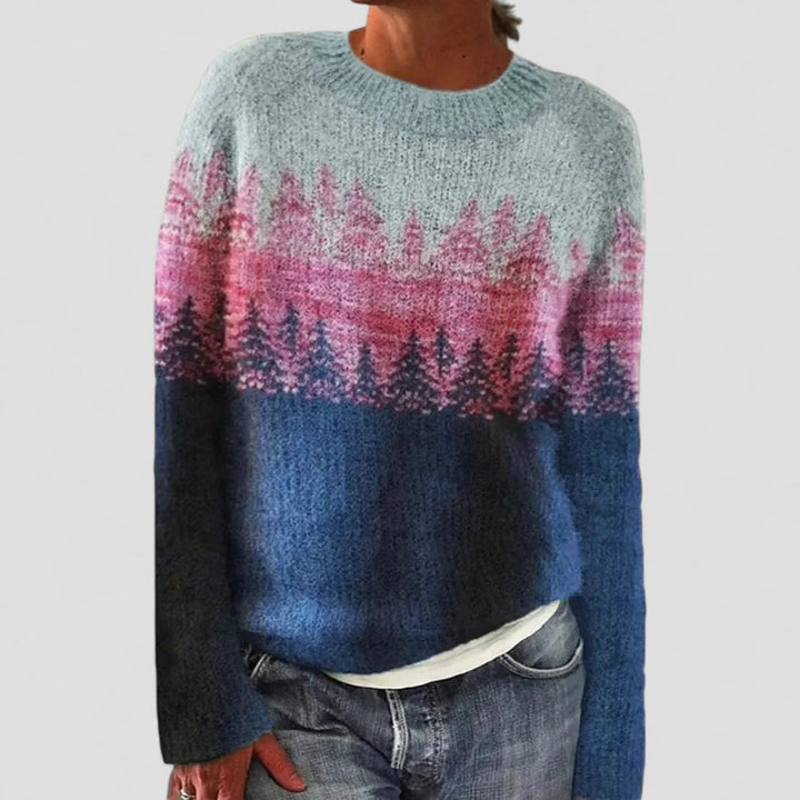 Sienna | Women Patterned Knitted Sweater | Relaxed Fit & Warm