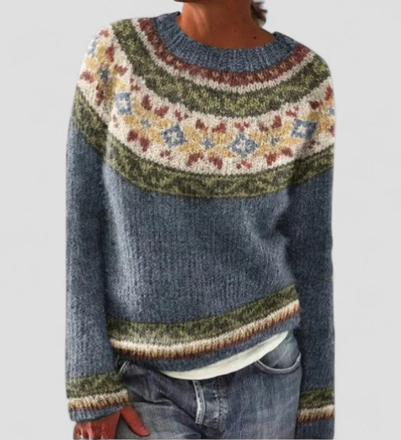 Sienna | Women Patterned Knitted Sweater | Relaxed Fit & Warm