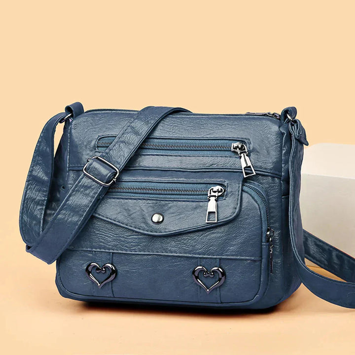 Lux | Trendy Heart Accent Crossbody Bag