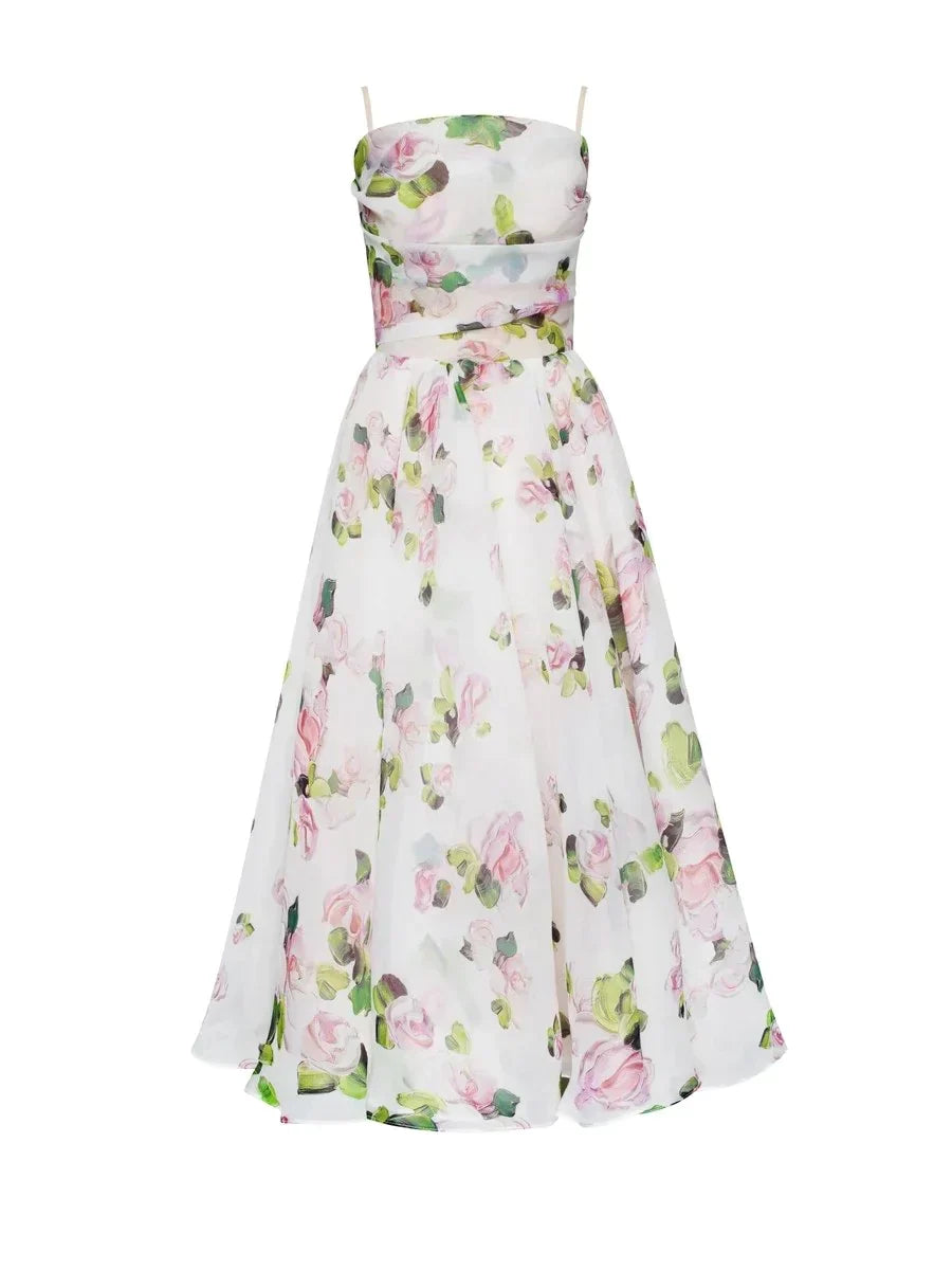 Emilia | Elegant Printed Strapless Dress