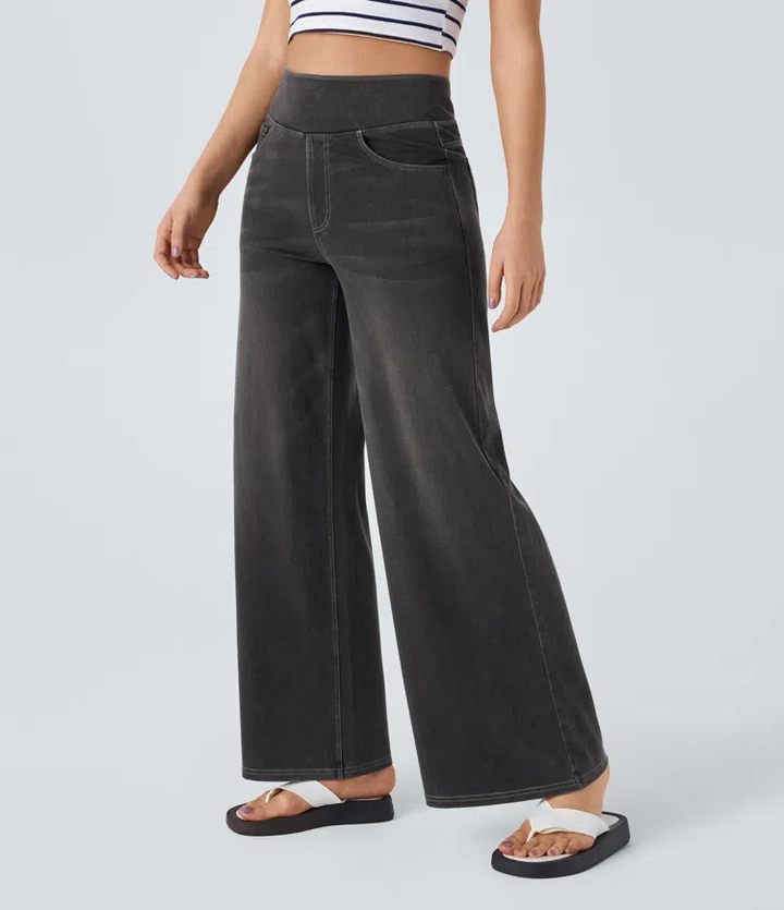 Solène™ - Relaxed Fit Wide-Leg Jeans