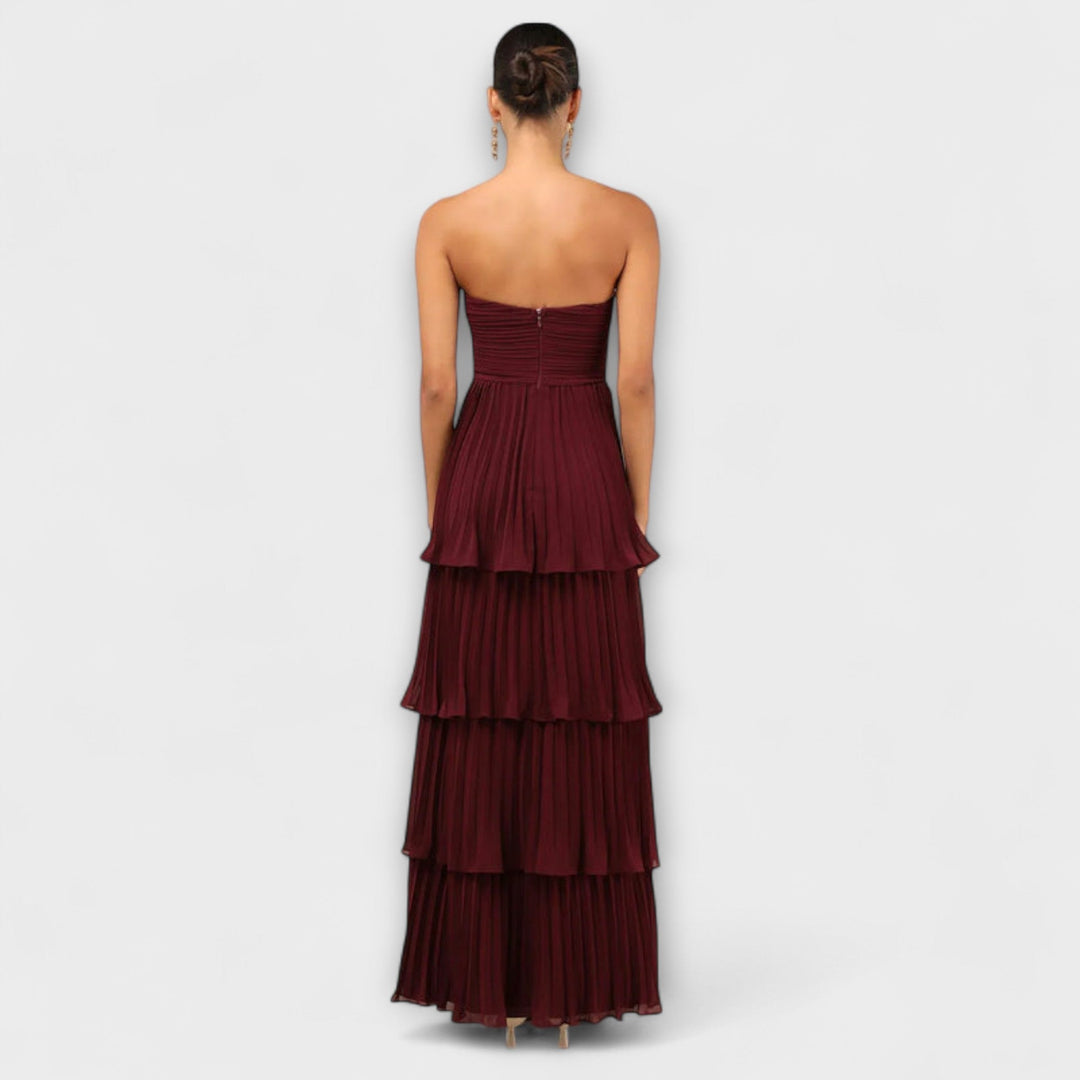 Lorena - Strapless Tiered Maxi Dress