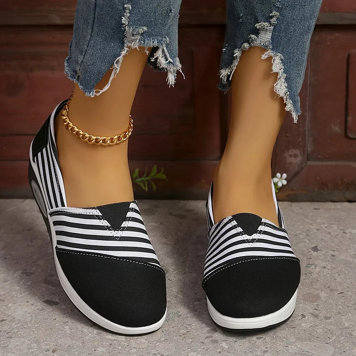 Tasha - Comfortable Striped Slip-On Orthopedic Sneakers