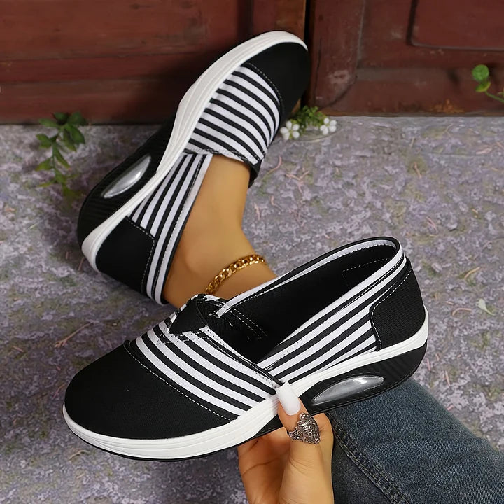 Tasha - Comfortable Striped Slip-On Orthopedic Sneakers