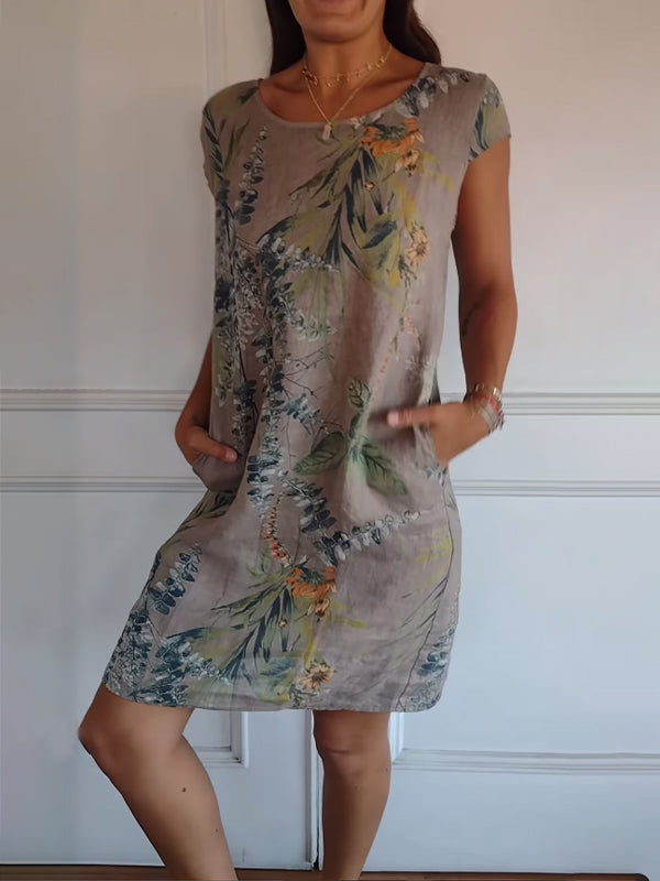 Madison | Relaxed Tropic Leaf Dress