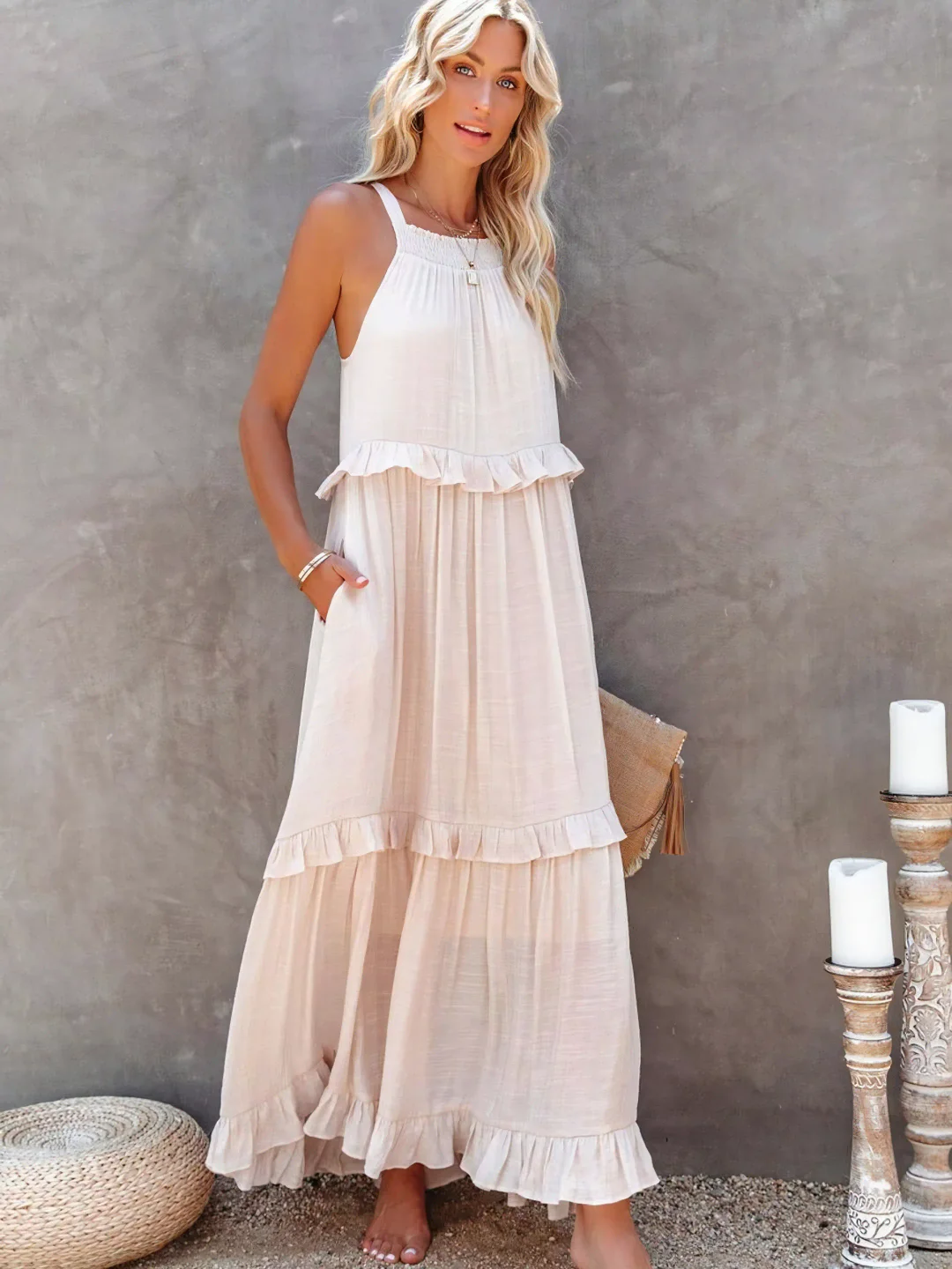 Mabel - Ruffle Breeze Maxi Dress