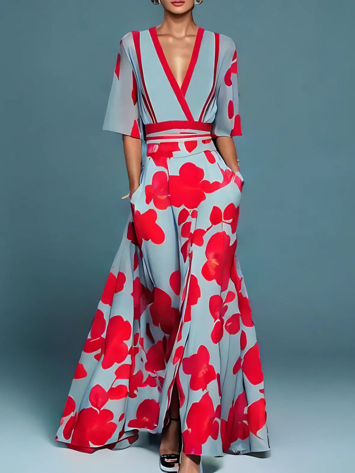 Joanna | Elegant Petal Wrap Gown