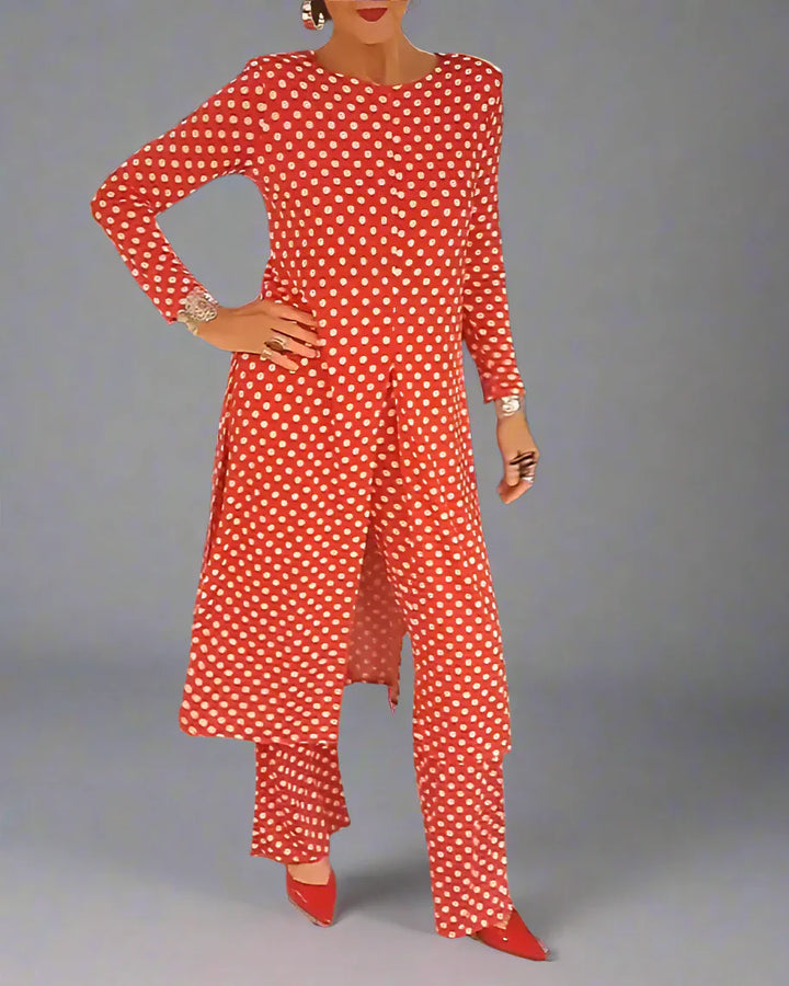 Irma | Two-Piece Set with Dots for Elegance & Versatile Summer Look