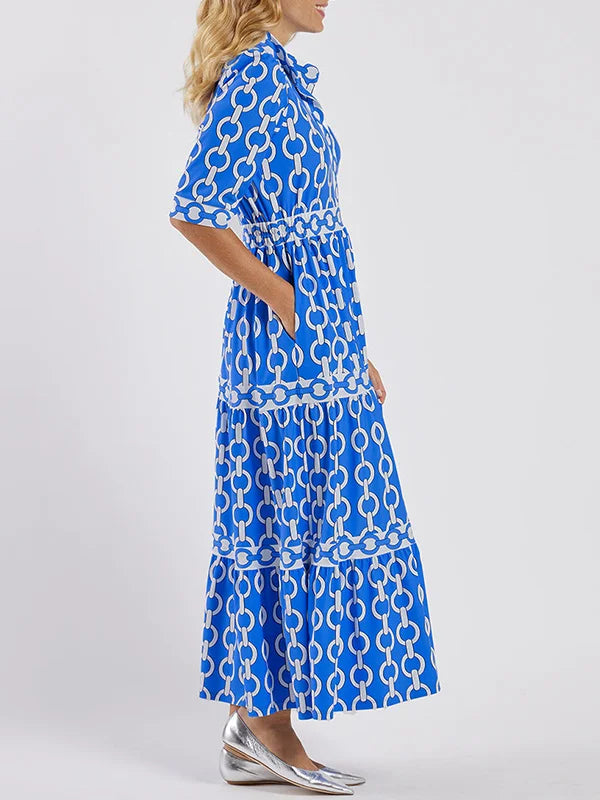 Juliette ~ Midi Dress with Chain Link Detail