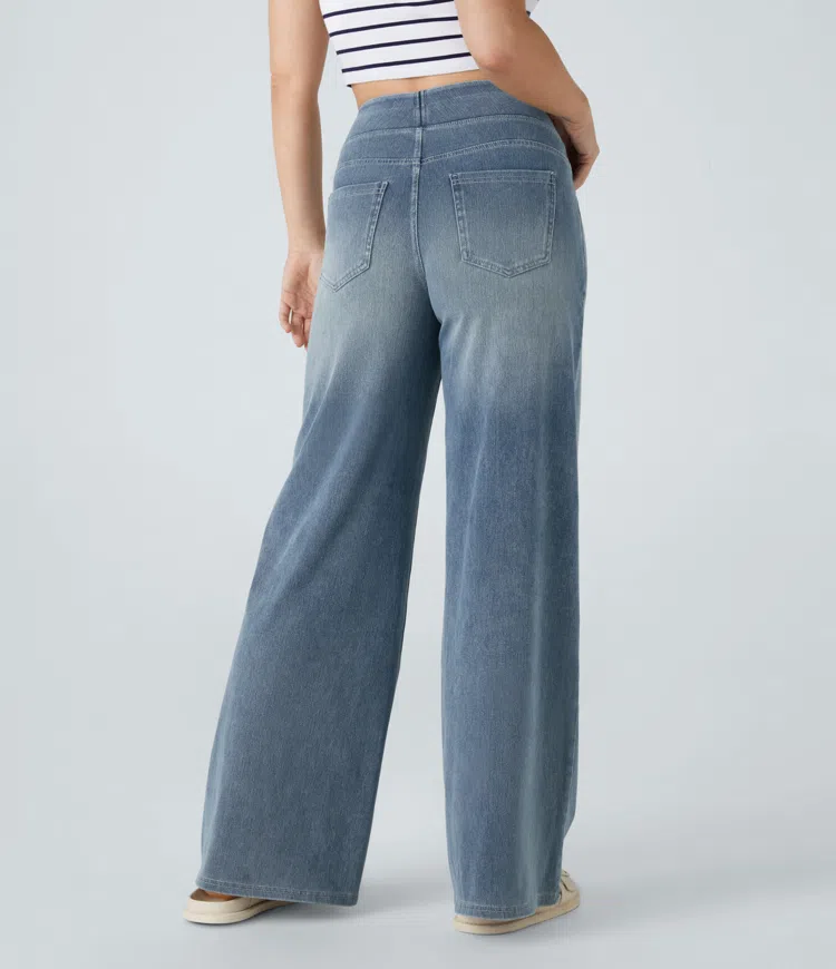 Solène™ - Relaxed Fit Wide-Leg Jeans