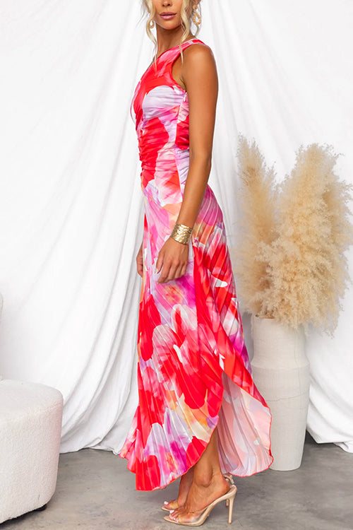 Kacie - Pleated Summer Maxi Dress