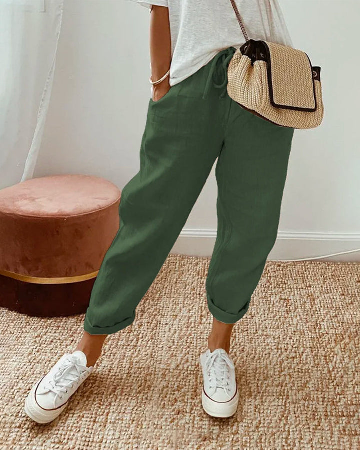 Skylar - Comfortable Elastic Waist Drawstring Pants