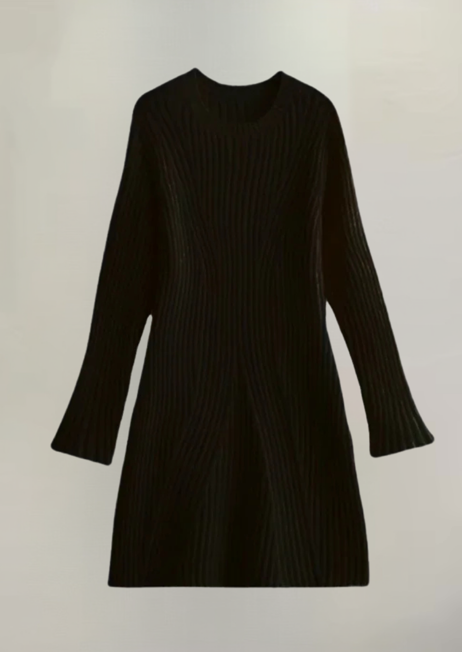 Faustine - Elegant Ribbed Knit Mini Dress