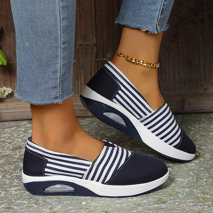 Tasha - Comfortable Striped Slip-On Orthopedic Sneakers