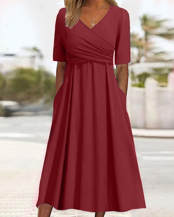 Hailey | V-neck Summer Dress with Pockets