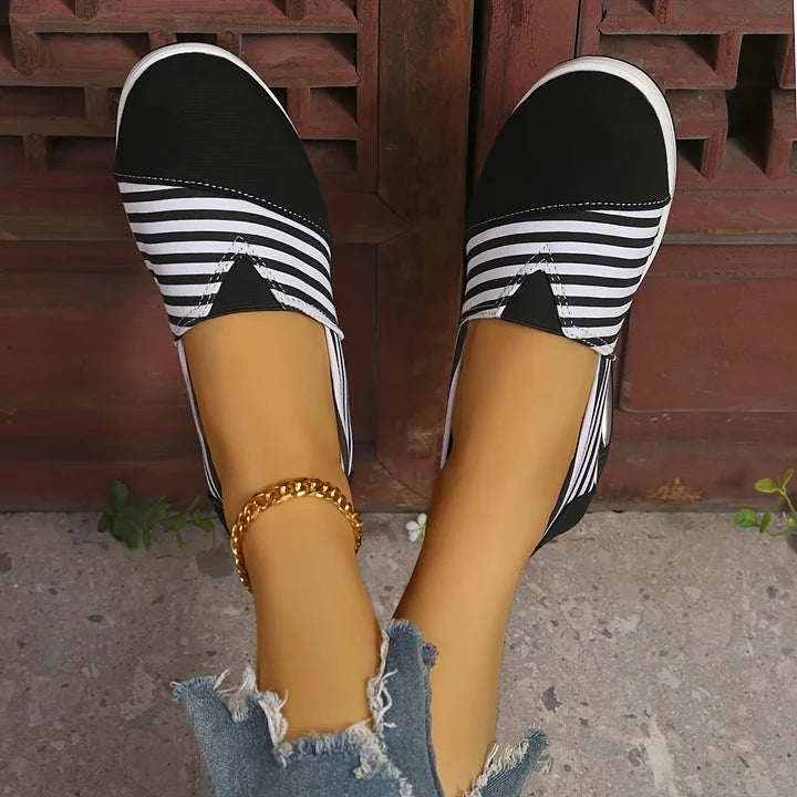 Tasha - Comfortable Striped Slip-On Orthopedic Sneakers