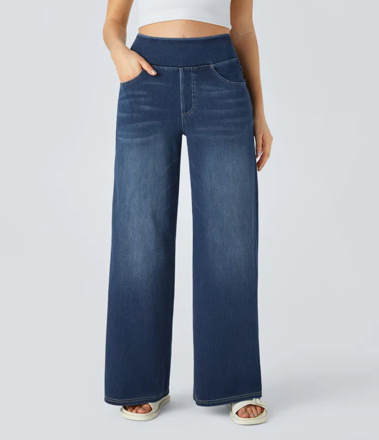 Solène™ - Relaxed Fit Wide-Leg Jeans