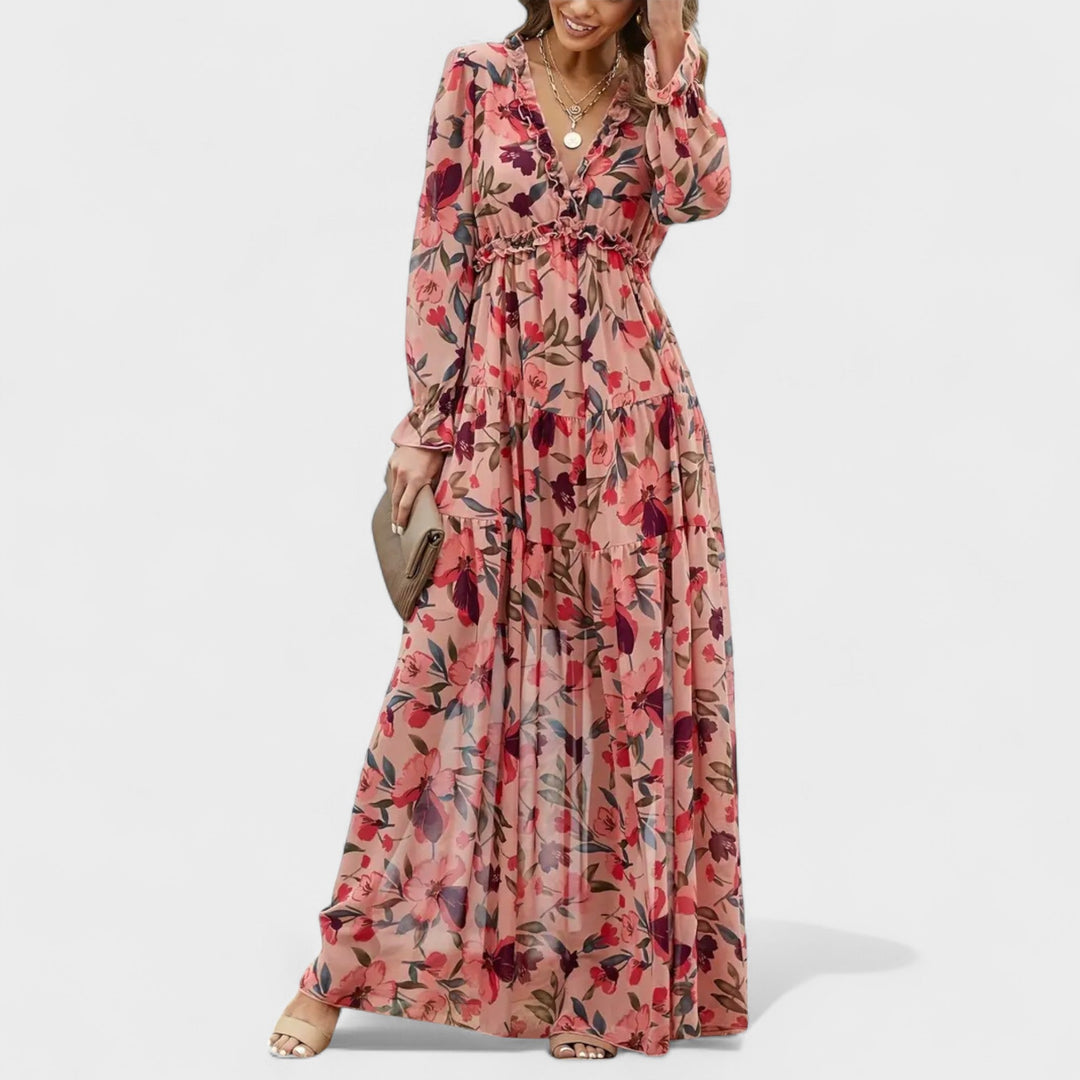 Zera | Floral Tiered Maxi Dress