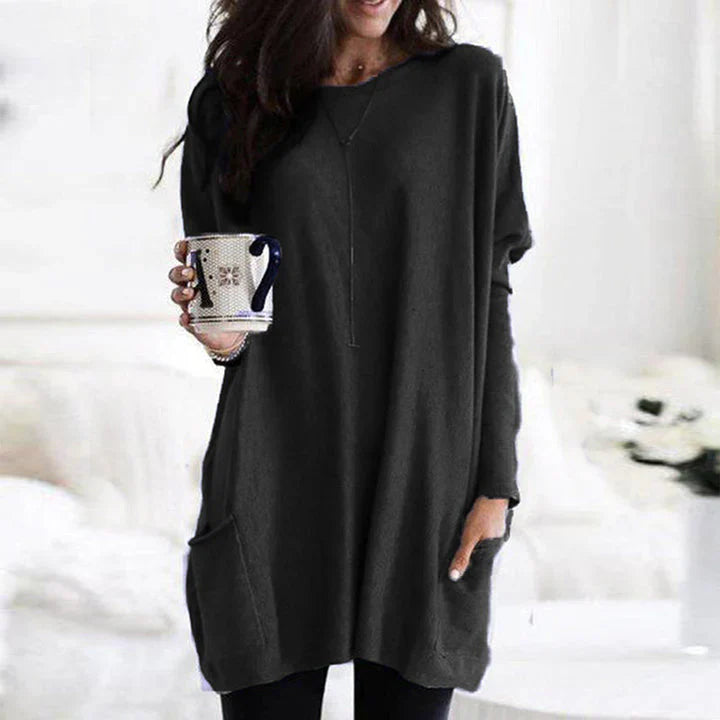 Marsha - Oversized round neck jumper for women