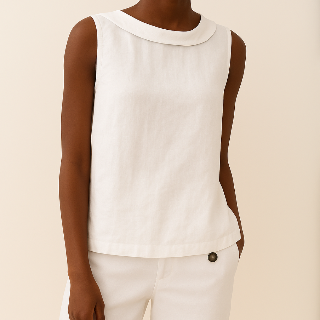 DAJA SLEEVELESS LINEN BLOUSE