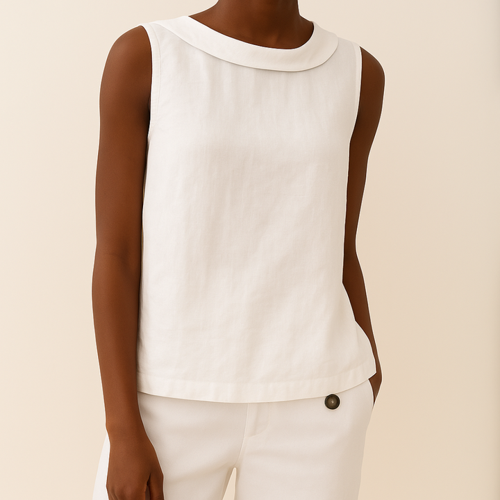 DAJA SLEEVELESS LINEN BLOUSE